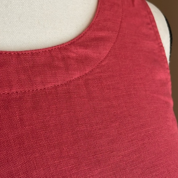 NWT J. Crew Linen Pullovr Rust Orange Red Dress S - Picture 3 of 11